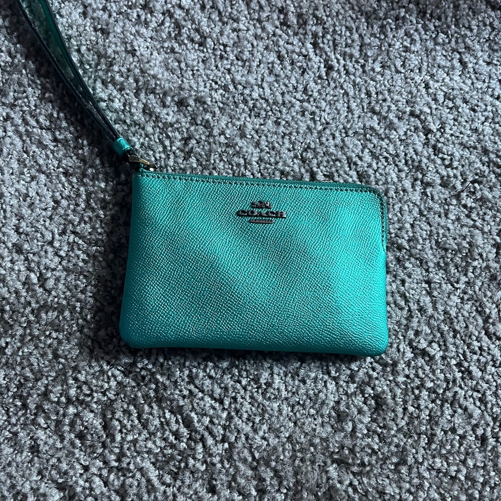 Coach Vibrant Blue Wristlet
